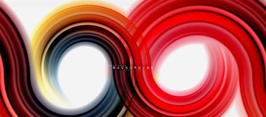 Gökkuşağı sıvı renkli arka plan - girdap ve daireler, bükülmüş sıvı renkler, renkli mermer veya plastik dalgalı doku zemin, çok renkli şablonu için iş veya teknoloji