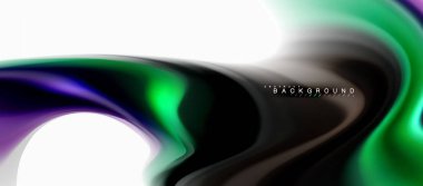 Sıvı sıvı karıştırma renkler konsepti üzerine açık gri renkli, eğri akışı, trendy soyut düzeni şablonu iş veya teknoloji sunu veya web broşür kapak için duvar kağıdı