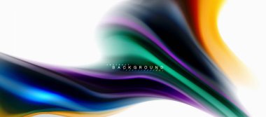 Sıvı sıvı karıştırma renkler konsepti üzerine açık gri renkli, eğri akışı, trendy soyut düzeni şablonu iş veya teknoloji sunu veya web broşür kapak için duvar kağıdı