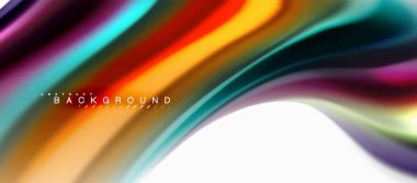 Sıvı sıvı karıştırma renkler konsepti üzerine açık gri renkli, eğri akışı, trendy soyut düzeni şablonu iş veya teknoloji sunu veya web broşür kapak için duvar kağıdı