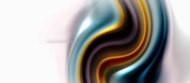 Sıvı sıvı karıştırma renkler konsepti üzerine açık gri renkli, eğri akışı, trendy soyut düzeni şablonu iş veya teknoloji sunu veya web broşür kapak için duvar kağıdı