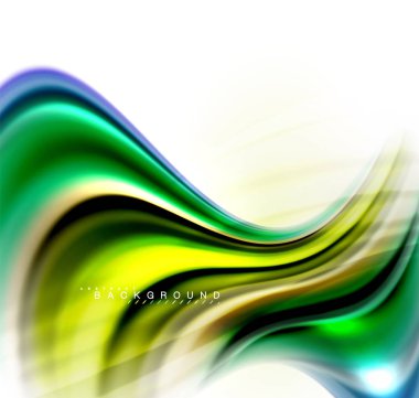 Sıvı sıvı karıştırma renkler konsepti üzerine açık gri renkli, dalga ve girdap eğrisi akışı satır, trendy soyut düzeni şablonu iş sunumu, app duvar kağıdı başlık sayfası, poster veya duvar kağıdı için