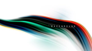 Sıvı sıvı karıştırma renkler konsepti üzerine açık gri renkli, dalga ve girdap eğrisi akışı satır, trendy soyut düzeni şablonu iş sunumu, app duvar kağıdı başlık sayfası, poster veya duvar kağıdı için