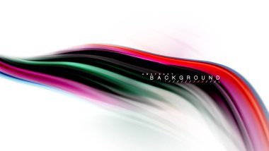 Sıvı sıvı karıştırma renkler konsepti üzerine açık gri renkli, dalga ve girdap eğrisi akışı satır, trendy soyut düzeni şablonu iş sunumu, app duvar kağıdı başlık sayfası, poster veya duvar kağıdı için