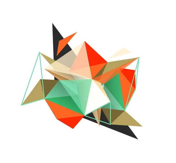 ベクトルの三角形の抽象的な背景、低ポリ コンセプト — ストックベクタ