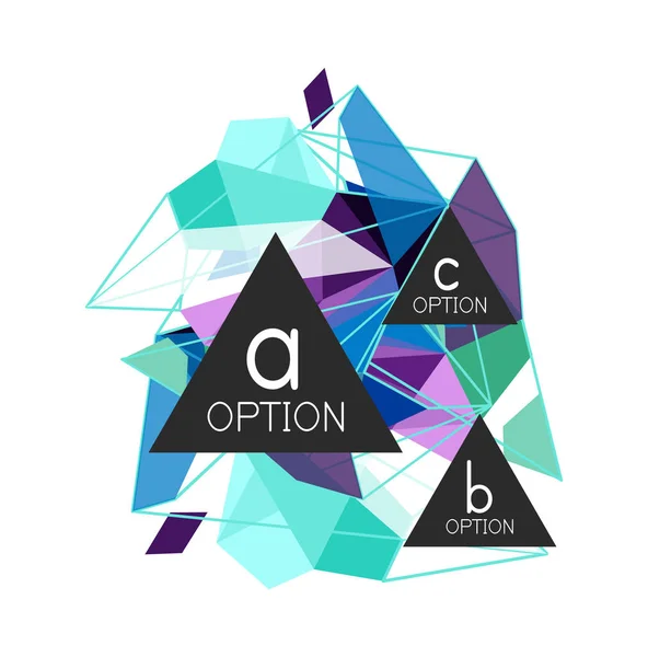 Infografica a triangolo geometrico — Vettoriale Stock