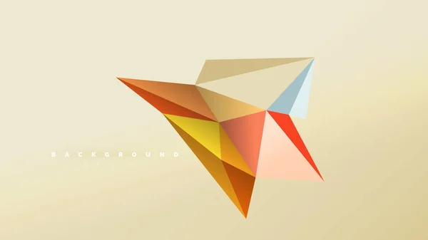 Abstrakt bakgrund - geometriska origami stil formen sammansättning, triangulära låg poly designkoncept. Färgglada trendig minimalistisk illustration — Stock vektor