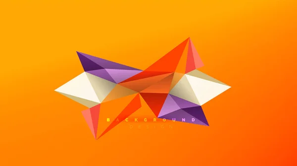 Arka Plan Geometrik Origami Stil Şekil Kompozisyon Üçgen Düşük Poli — Stok Vektör