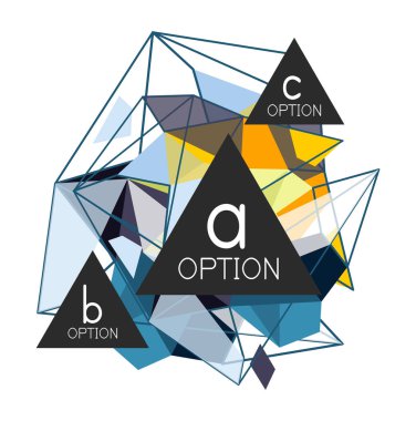 Üçgen infographics tasarım düzeni