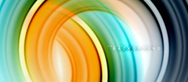 Gökkuşağı sıvı renkli arka plan - girdap ve daireler, bükülmüş sıvı renkler, renkli mermer veya plastik dalgalı doku zemin, çok renkli şablonu için iş veya teknoloji