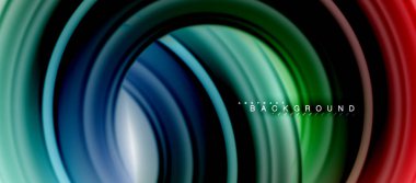 Gökkuşağı sıvı renkli arka plan - girdap ve daireler, bükülmüş sıvı renkler, renkli mermer veya plastik dalgalı doku zemin, çok renkli şablonu için iş veya teknoloji