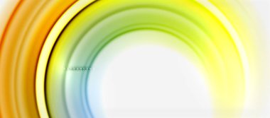 Gökkuşağı sıvı renkli arka plan - girdap ve daireler, bükülmüş sıvı renkler, renkli mermer veya plastik dalgalı doku zemin, çok renkli şablonu için iş veya teknoloji