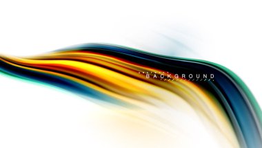 Sıvı sıvı karıştırma renkler konsepti üzerine açık gri renkli, dalga ve girdap eğrisi akışı satır, trendy soyut düzeni şablonu iş sunumu, app duvar kağıdı başlık sayfası, poster veya duvar kağıdı için