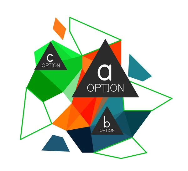 Layout de design de infográficos triangulares —  Vetores de Stock