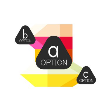 Soyut renkli geometrik seçeneği infographics tasarım şablonu örnek abc seçenekleri ile. Arka plan iş sunu veya bilgi afiş için
