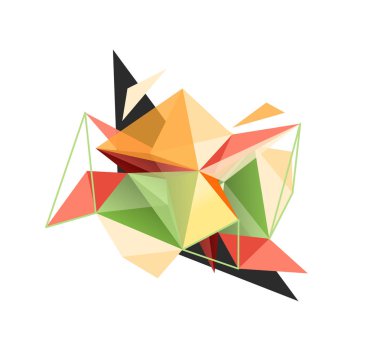 Tel üçgen öğeleri, düşük poli kavramı, en az modern illüstrasyon vektör üçgen arka plan