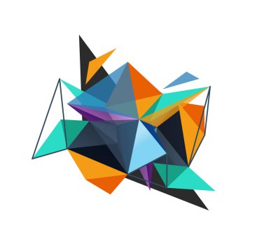 Vektör üçgen arka plan, düşük poli kavramı