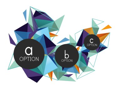 Vektör üçgen arka plan, düşük poli kavramı