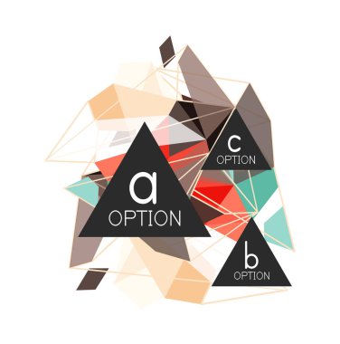 Üçgen infographics tasarım düzeni