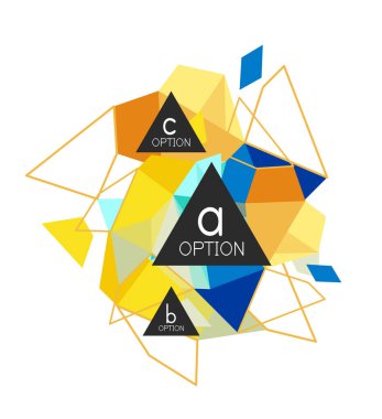 Geometrik üçgen infographics