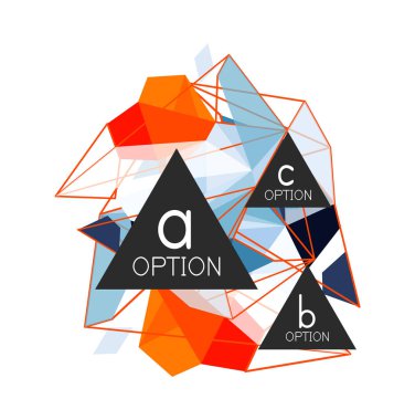 Geometrik üçgen infographics