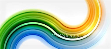 Gökkuşağı sıvı renkli arka plan - girdap ve daireler, bükülmüş sıvı renkler, renkli mermer veya plastik dalgalı doku zemin, çok renkli şablonu için iş veya teknoloji