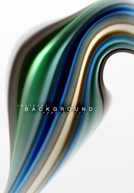 Sıvı sıvı karıştırma renkler konsepti üzerine açık gri renkli, eğri akışı, trendy soyut düzeni şablonu iş veya teknoloji sunu veya web broşür kapak için duvar kağıdı