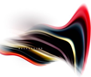 Sıvı sıvı karıştırma renkler konsepti üzerine açık gri renkli, dalga ve girdap eğrisi akışı satır, trendy soyut düzeni şablonu iş sunumu, app duvar kağıdı başlık sayfası, poster veya duvar kağıdı için