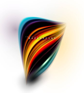 Sıvı sıvı karıştırma renkler konsepti üzerine açık gri renkli, dalga ve girdap eğrisi akışı satır, trendy soyut düzeni şablonu iş sunumu, app duvar kağıdı başlık sayfası, poster veya duvar kağıdı için