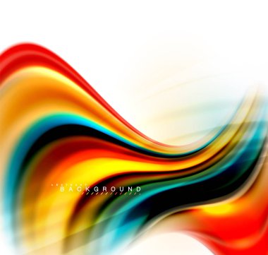 Sıvı sıvı karıştırma renkler konsepti üzerine açık gri renkli, dalga ve girdap eğrisi akışı satır, trendy soyut düzeni şablonu iş sunumu, app duvar kağıdı başlık sayfası, poster veya duvar kağıdı için