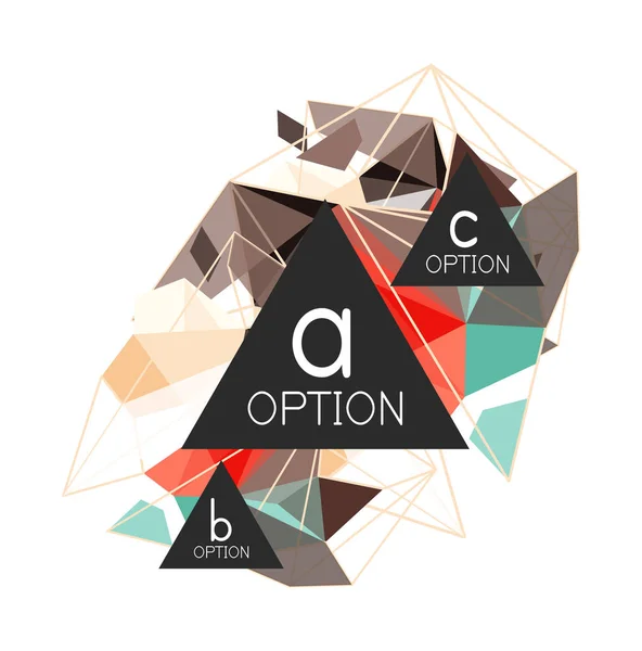 Infografías geométricas triangulares — Vector de stock