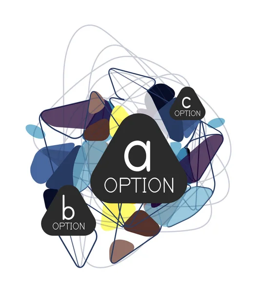 Infografica a triangolo geometrico — Vettoriale Stock