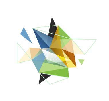 Vektör üçgen arka plan, düşük poli kavramı