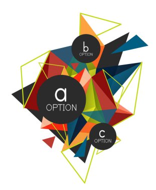 Vektör üçgen arka plan, düşük poli kavramı