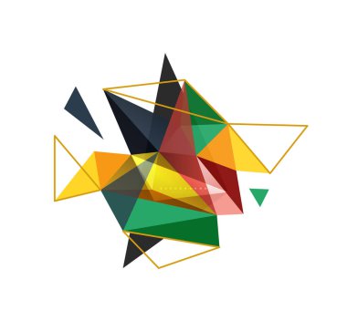 Vektör üçgen arka plan, düşük poli kavramı