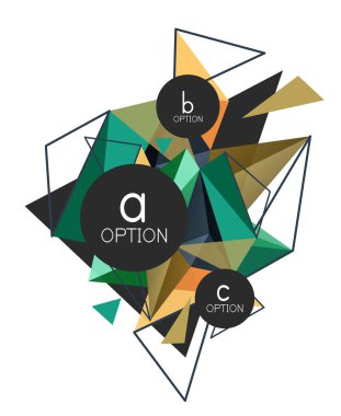 Vektör üçgen arka plan, düşük poli kavramı