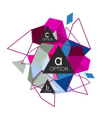 Üçgen infographics tasarım düzeni