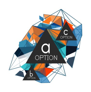 Üçgen infographics tasarım düzeni