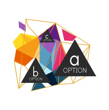 Geometrik üçgen infographics