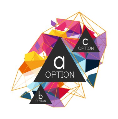 Geometrik üçgen infographics