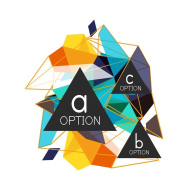 Geometrik üçgen infographics