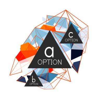 Geometrik üçgen infographics