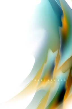 Holografik akışkan akışı, renkli sıvı karıştırma renkler hareket kavramı renkler