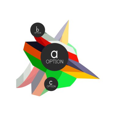 Soyut renkli geometrik seçeneği infographics tasarım şablonu örnek abc seçenekleri ile. Arka plan iş sunu veya bilgi afiş için