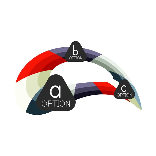 Soyut renkli geometrik seçeneği infographics tasarım şablonu örnek abc seçenekleri ile. Arka plan iş sunu veya bilgi afiş için — Stok Vektör