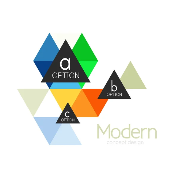 Triangel form design abstrakta verksamhet logo ikon design. Företagets logotype branding emblem idé — Stock vektor