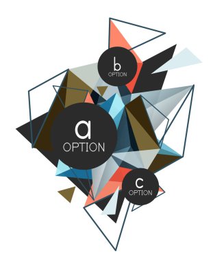 Vektör üçgen arka plan, düşük poli kavramı