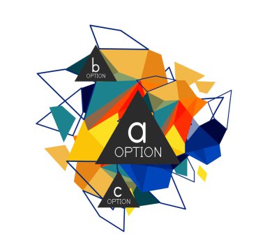 Geometrik üçgen infographics