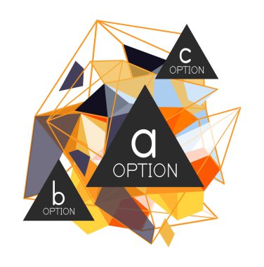 Geometrik üçgen infographics