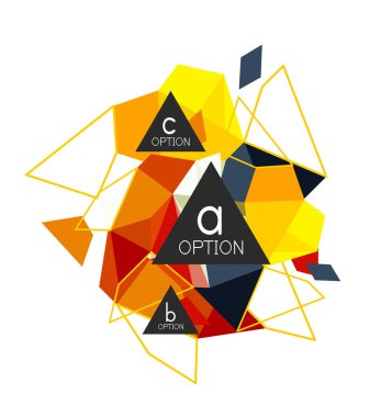 Üçgen infographics tasarım düzeni